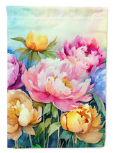Load image into Gallery viewer, Peonies in Watercolor House Flag