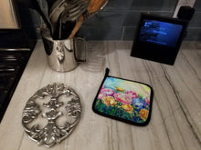 Load image into Gallery viewer, Peonies in Watercolor Pot Holders - Set of 2 Decorative Kitchen Helpers | Made in the USA
