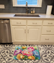 Load image into Gallery viewer, Peonies in Watercolor Memory Foam Kitchen Mat