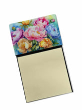 Load image into Gallery viewer, Peonies in Watercolor Sticky Note Holder- Refiilable Desk Accessory Note Pad