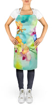 Load image into Gallery viewer, Orchids in Watercolor Apron – Artist-Designed Kitchen, BBQ &amp; Craft Apron