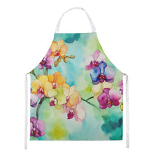 Load image into Gallery viewer, Orchids in Watercolor Apron – Artist-Designed Kitchen, BBQ &amp; Craft Apron