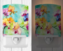 Load image into Gallery viewer, Orchids in Watercolor Ceramic Night Light