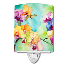 Load image into Gallery viewer, Orchids in Watercolor Ceramic Night Light