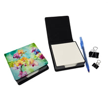 Load image into Gallery viewer, Orchids in Watercolor PU Leather Note Paper Holder