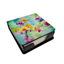 Load image into Gallery viewer, Orchids in Watercolor PU Leather Note Paper Holder