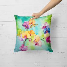Load image into Gallery viewer, Orchids in Watercolor Throw Pillow
