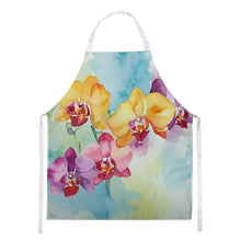 Load image into Gallery viewer, Orchids in Watercolor Apron – Artist-Designed Kitchen, BBQ &amp; Craft Apron