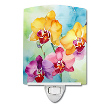 Load image into Gallery viewer, Orchids in Watercolor Ceramic Night Light
