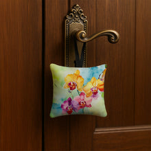 Load image into Gallery viewer, Orchids in Watercolor Hanging Square Fabric Ornament 3.5 × 3.5