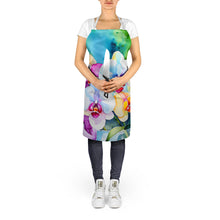 Load image into Gallery viewer, Orchids in Watercolor Apron – Artist-Designed Kitchen, BBQ &amp; Craft Apron