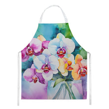Load image into Gallery viewer, Orchids in Watercolor Apron – Artist-Designed Kitchen, BBQ &amp; Craft Apron