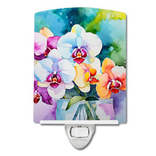 Load image into Gallery viewer, Orchids in Watercolor Ceramic Night Light