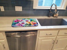 Load image into Gallery viewer, Orchids in Watercolor Dish Drying Mat