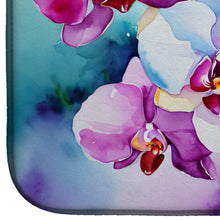 Load image into Gallery viewer, Orchids in Watercolor Dish Drying Mat