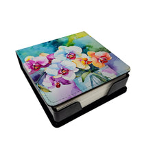 Load image into Gallery viewer, Orchids in Watercolor PU Leather Note Paper Holder