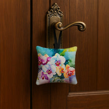 Load image into Gallery viewer, Orchids in Watercolor Hanging Square Fabric Ornament 3.5 × 3.5
