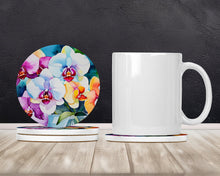 Load image into Gallery viewer, Orchids in Watercolor Large Sandstone Coasters Pack of 4
