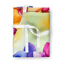 Load image into Gallery viewer, Orchids in Watercolor Apron – Artist-Designed Kitchen, BBQ &amp; Craft Apron