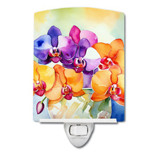 Load image into Gallery viewer, Orchids in Watercolor Ceramic Night Light