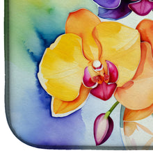 Load image into Gallery viewer, Orchids in Watercolor Dish Drying Mat