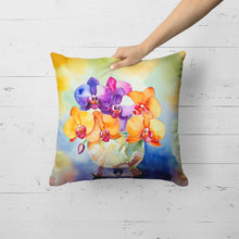 Load image into Gallery viewer, Orchids in Watercolor Throw Pillow