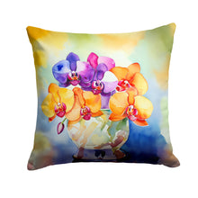 Load image into Gallery viewer, Orchids in Watercolor Throw Pillow