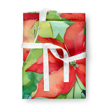Load image into Gallery viewer, Poinsettias in Watercolor Apron – Artist-Designed Kitchen, BBQ &amp; Craft Apron