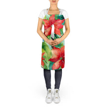 Load image into Gallery viewer, Poinsettias in Watercolor Apron – Artist-Designed Kitchen, BBQ &amp; Craft Apron