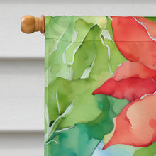 Load image into Gallery viewer, Poinsettias in Watercolor House Flag