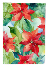 Load image into Gallery viewer, Poinsettias in Watercolor House Flag