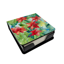 Load image into Gallery viewer, Poinsettias in Watercolor PU Leather Note Paper Holder
