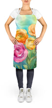 Load image into Gallery viewer, Ranunculus in Watercolor Apron – Artist-Designed Kitchen, BBQ &amp; Craft Apron