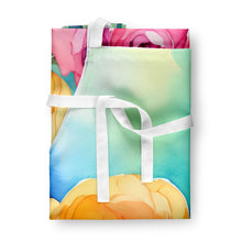 Load image into Gallery viewer, Ranunculus in Watercolor Apron – Artist-Designed Kitchen, BBQ &amp; Craft Apron