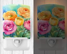 Load image into Gallery viewer, Ranunculus in Watercolor Ceramic Night Light