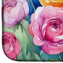 Load image into Gallery viewer, Ranunculus in Watercolor Dish Drying Mat