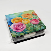 Load image into Gallery viewer, Ranunculus in Watercolor PU Leather Note Paper Holder