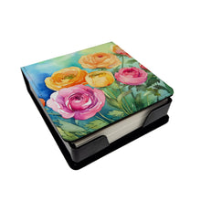Load image into Gallery viewer, Ranunculus in Watercolor PU Leather Note Paper Holder