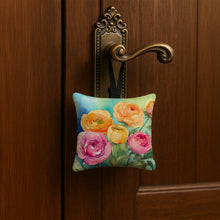 Load image into Gallery viewer, Ranunculus in Watercolor Hanging Square Fabric Ornament 3.5 × 3.5