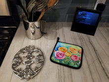 Load image into Gallery viewer, Ranunculus in Watercolor Pot Holders - Set of 2 Decorative Kitchen Helpers | Made in the USA