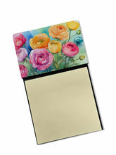 Load image into Gallery viewer, Ranunculus in Watercolor Sticky Note Holder- Refiilable Desk Accessory Note Pad