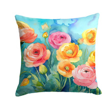 Load image into Gallery viewer, Ranunculus in Watercolor Throw Pillow