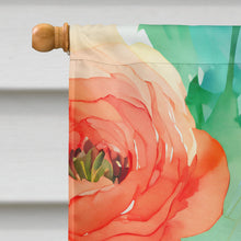 Load image into Gallery viewer, Ranunculus in Watercolor House Flag