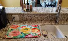 Load image into Gallery viewer, Ranunculus in Watercolor Dish Drying Mat