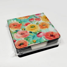 Load image into Gallery viewer, Ranunculus in Watercolor PU Leather Note Paper Holder