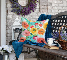Load image into Gallery viewer, Ranunculus in Watercolor Throw Pillow
