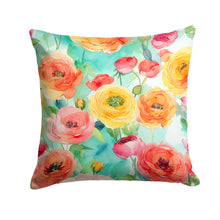 Load image into Gallery viewer, Ranunculus in Watercolor Throw Pillow