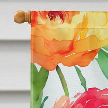 Load image into Gallery viewer, Ranunculus in Watercolor House Flag