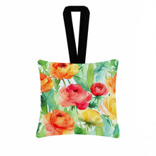 Load image into Gallery viewer, Ranunculus in Watercolor Hanging Square Fabric Ornament 3.5 × 3.5
