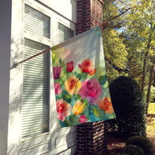 Load image into Gallery viewer, Roses in Watercolor House Flag